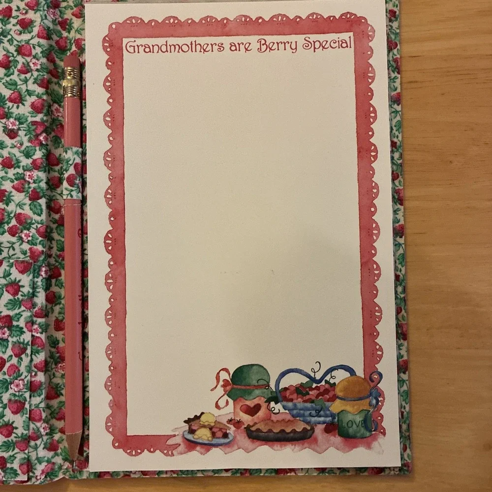 Grandmothers Are Berry Special Fabric Notebook With Notepad Cottage Core